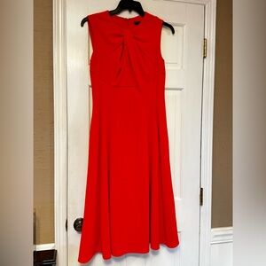 Maggy‎ London Vibrant Orange Midi Dress